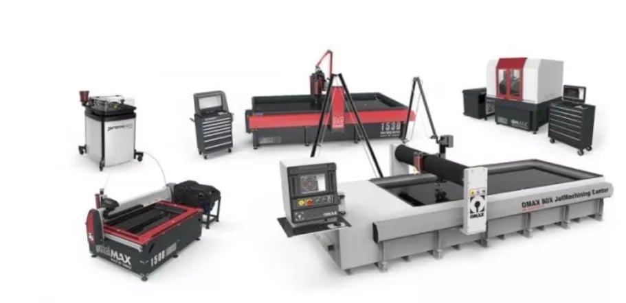Image of multiple OMAX waterjet systems