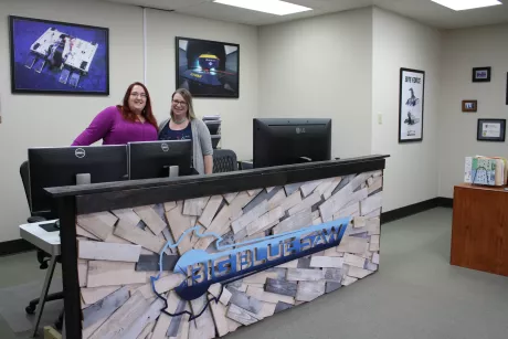 Big Blue Saw Lobby